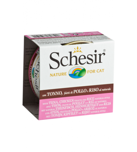 SCHESIR GATO ATUM COM FILETE DE FRANGO E ARROZ AO NATURAL 85GR